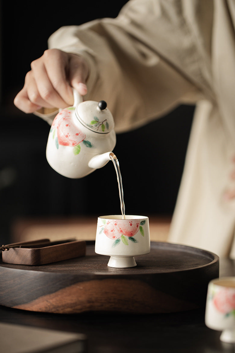 Chinese Original White Gaiwan Handmade Vintage style Japanese Fenyin Teapot Ceramic Kung Fu Tea Ceremony