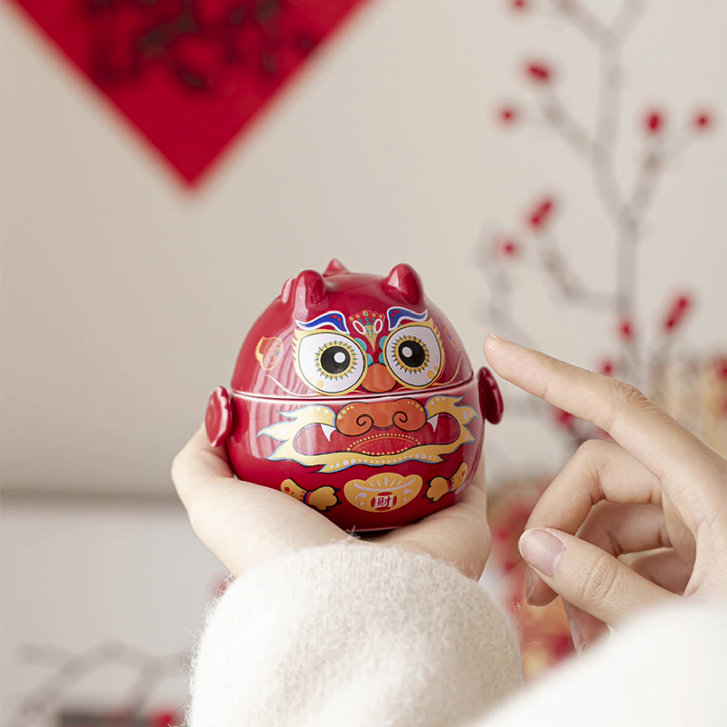 Handmade Original Red Teapot Cute Dragon Teapot Ceramic One Pot One Cups Portable Storage Travel Tea Set Small Set