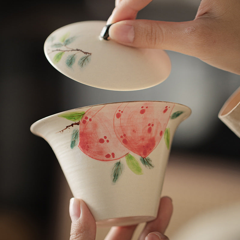 Chinese Original White Gaiwan Handmade Vintage style Japanese Fenyin Teapot Ceramic Kung Fu Tea Ceremony