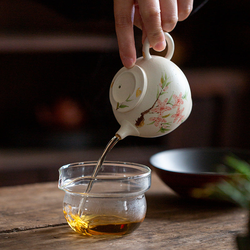 Chinese Original White Tea Pot Handmade Vintage style Japanese Fenyin Teapot Ceramic Kung Fu Tea Ceremony