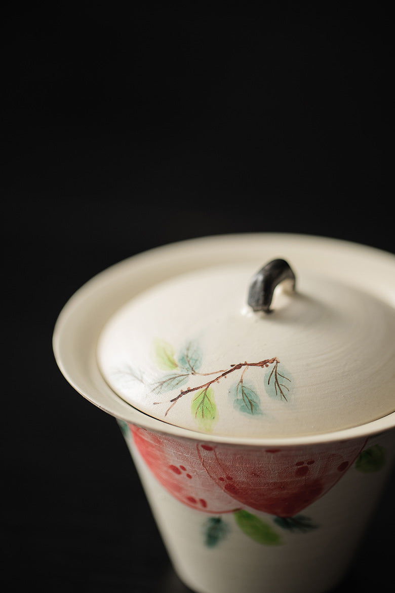 Chinese Original White Gaiwan Handmade Vintage style Japanese Fenyin Teapot Ceramic Kung Fu Tea Ceremony