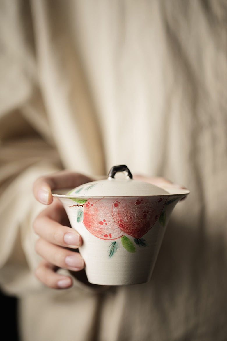 Chinese Original White Gaiwan Handmade Vintage style Japanese Fenyin Teapot Ceramic Kung Fu Tea Ceremony