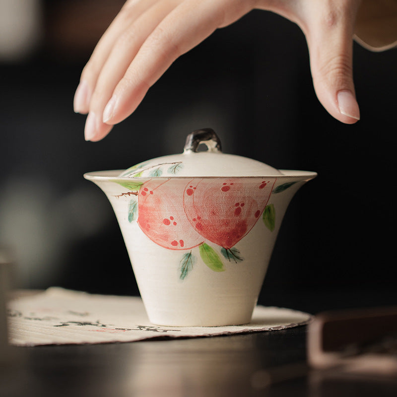 Chinese Original White Gaiwan Handmade Vintage style Japanese Fenyin Teapot Ceramic Kung Fu Tea Ceremony