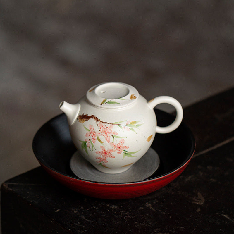 Chinese Original White Tea Pot Handmade Vintage style Japanese Fenyin Teapot Ceramic Kung Fu Tea Ceremony
