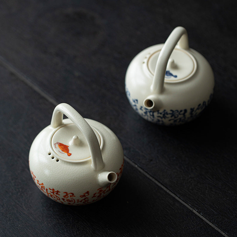 This is a soda glaze teapot