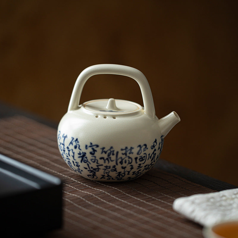 This is a soda glaze teapot
