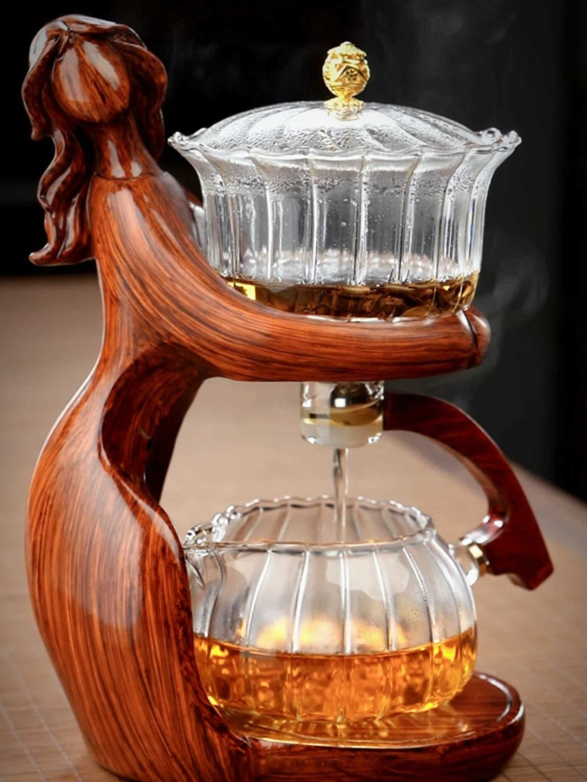 this is an automatic glass teapot