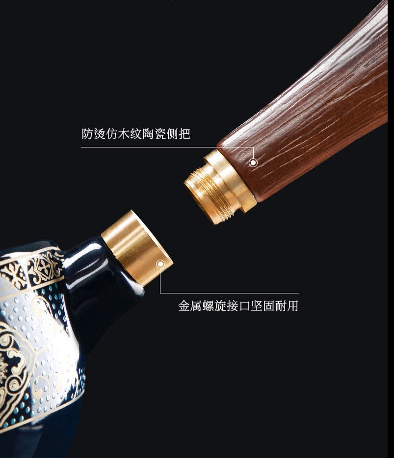 This is a side handle teapot set.this is a 360 rotating ceramic single teapot
