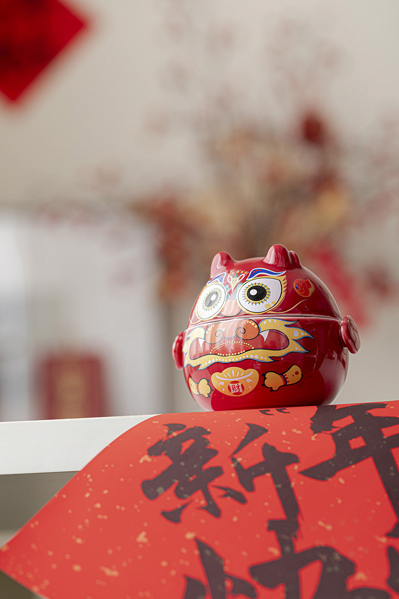 Handmade Original Red Teapot Cute Dragon Teapot Ceramic One Pot One Cups Portable Storage Travel Tea Set Small Set