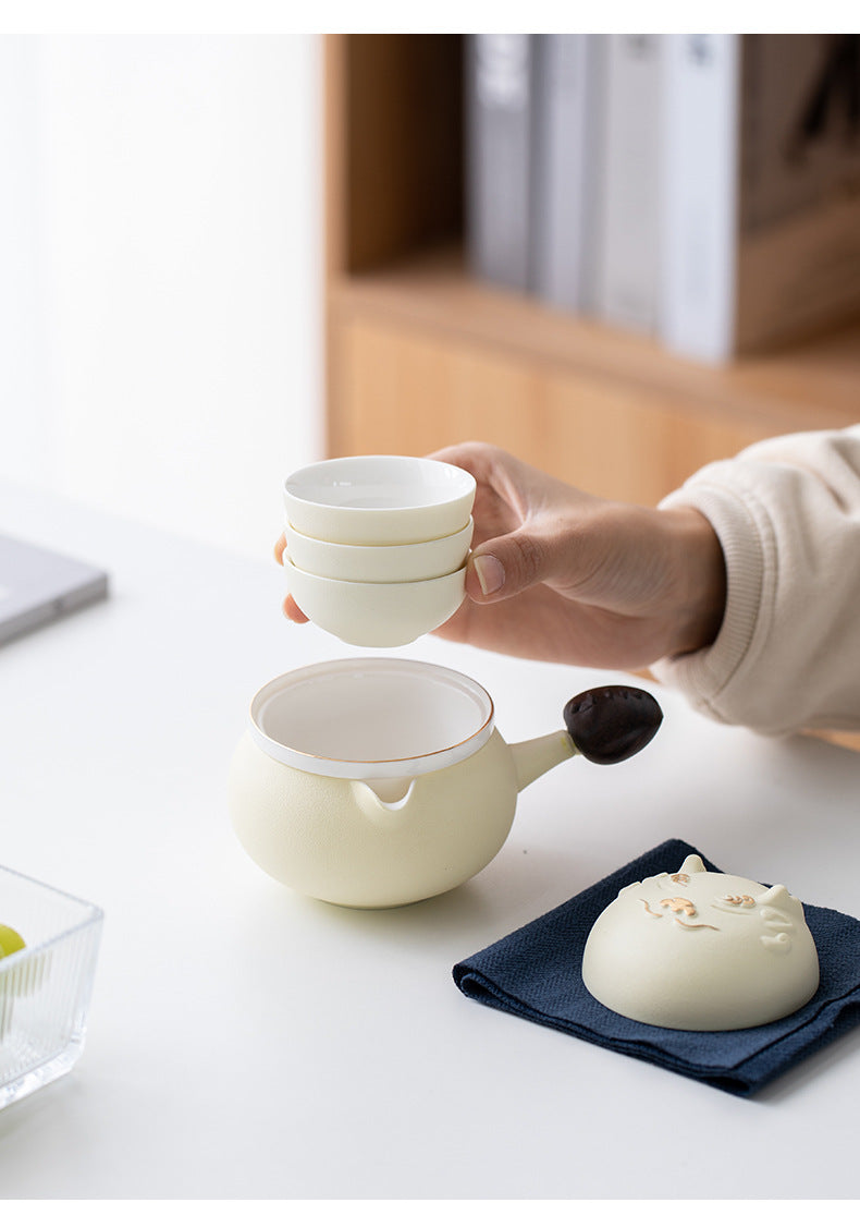 Chinese Dragon Easy Brewing Cup Cute Tea Set Creative Mug Ladies Tea Set Coffee Cup Set