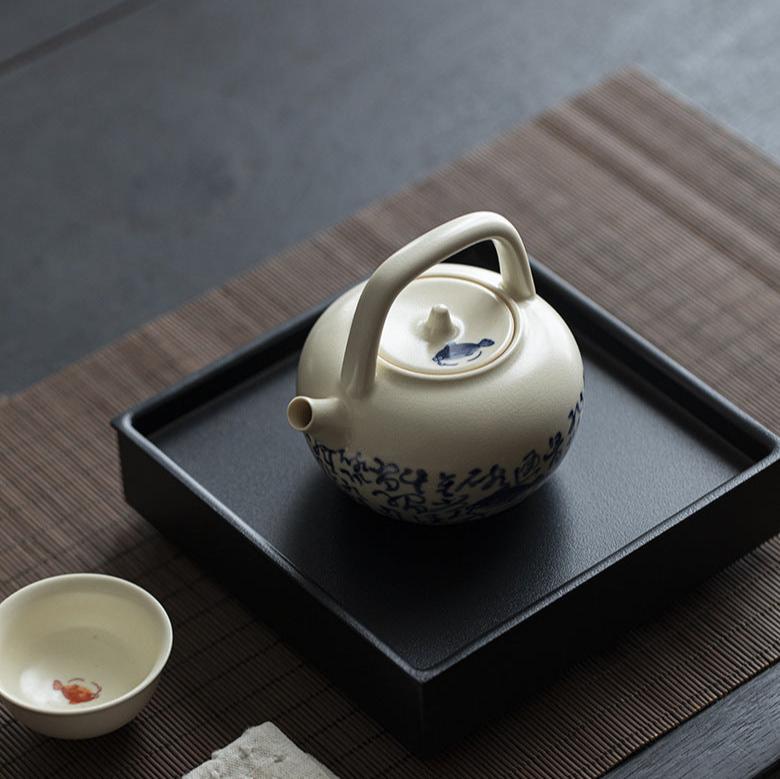 This is a soda glaze teapot