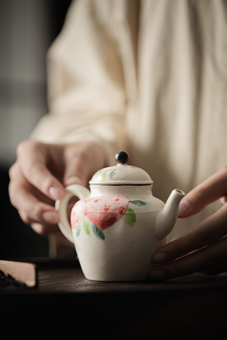 Chinese Original White Gaiwan Handmade Vintage style Japanese Fenyin Teapot Ceramic Kung Fu Tea Ceremony