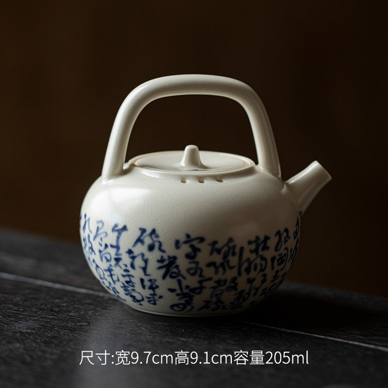 This is a soda glaze teapot