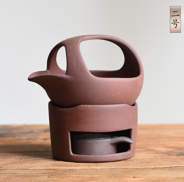 This is a ceramic scoop warmer set