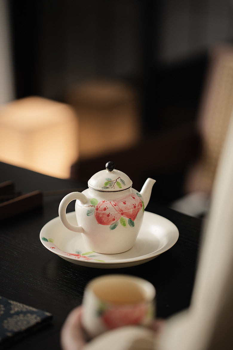 Chinese Original White Gaiwan Handmade Vintage style Japanese Fenyin Teapot Ceramic Kung Fu Tea Ceremony