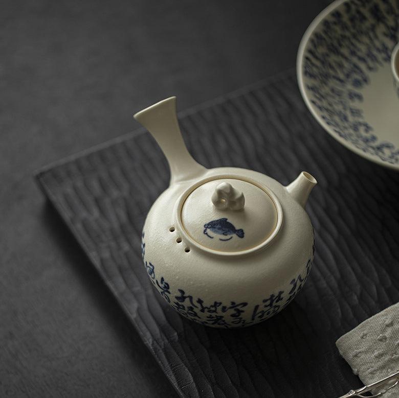 This is a soda glaze teapot