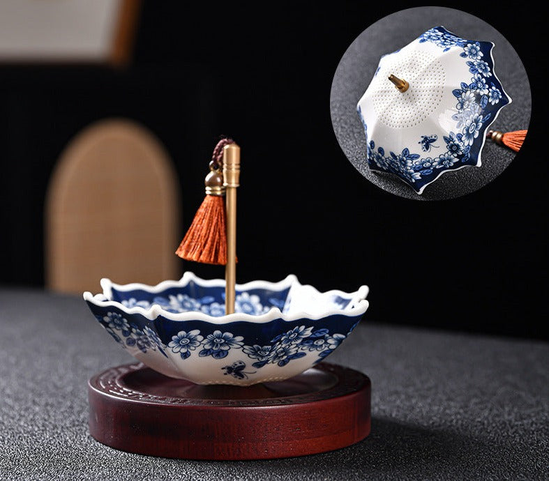Handmade Original Creative Umbrella Tea Leak Tea Filter Ceramic Tea Water Separation Kung Fu Tea Set