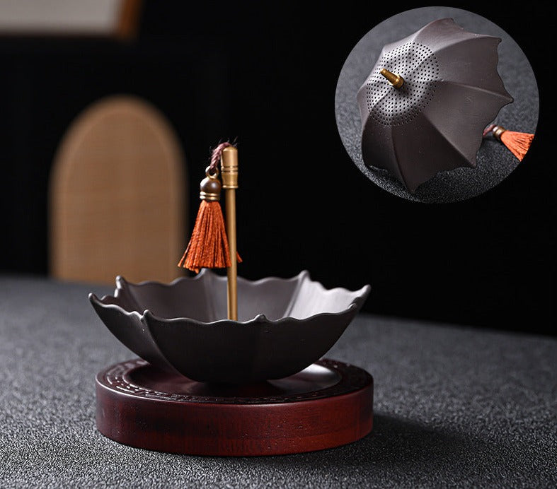 Handmade Original Creative Umbrella Tea Leak Tea Filter Ceramic Tea Water Separation Kung Fu Tea Set