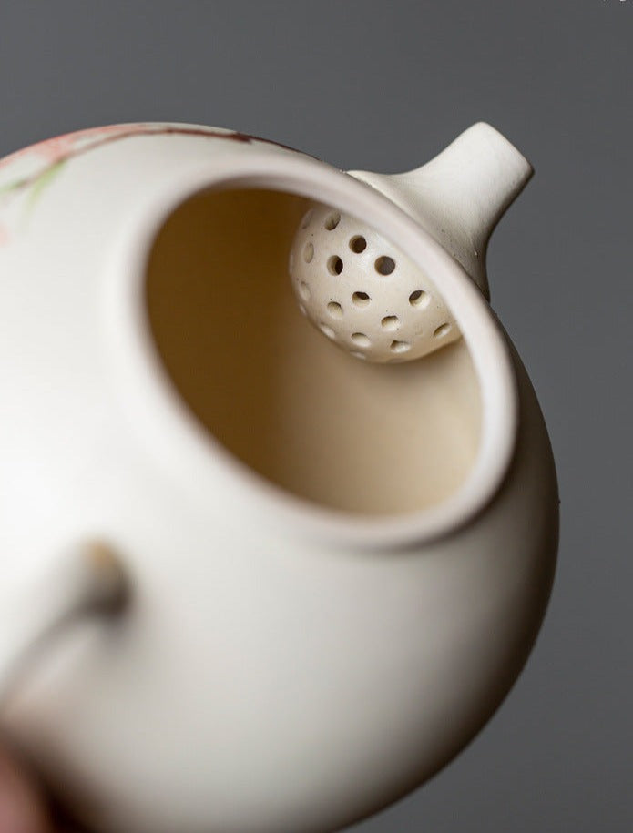 Chinese Original White Tea Pot Handmade Vintage style Japanese Fenyin Teapot Ceramic Kung Fu Tea Ceremony