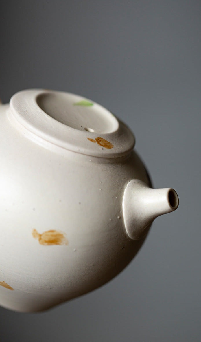Chinese Original White Tea Pot Handmade Vintage style Japanese Fenyin Teapot Ceramic Kung Fu Tea Ceremony
