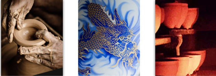 Handmade Original Blue Teapot Chinese Dragon Teaset Ceramic One Pot Three Cups Portable Storage Travel Tea Set Small Set