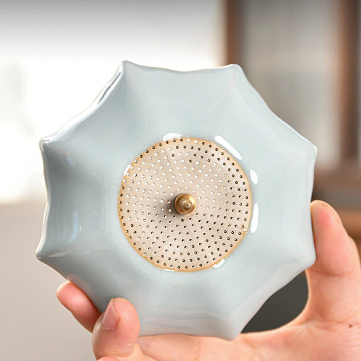 Handmade Original Creative Umbrella Tea Leak Tea Filter Ceramic Tea Water Separation Kung Fu Tea Set