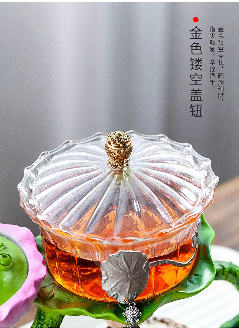 This is a lotus glass teapot. this is a automatic teapot