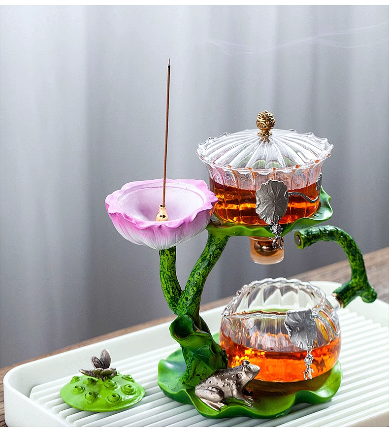 This is a lotus glass teapot. this is a automatic teapot