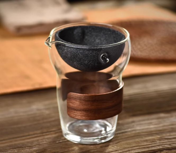Japanese-style Glass Fair Cup Tea Filter Bracket Tea Artifact