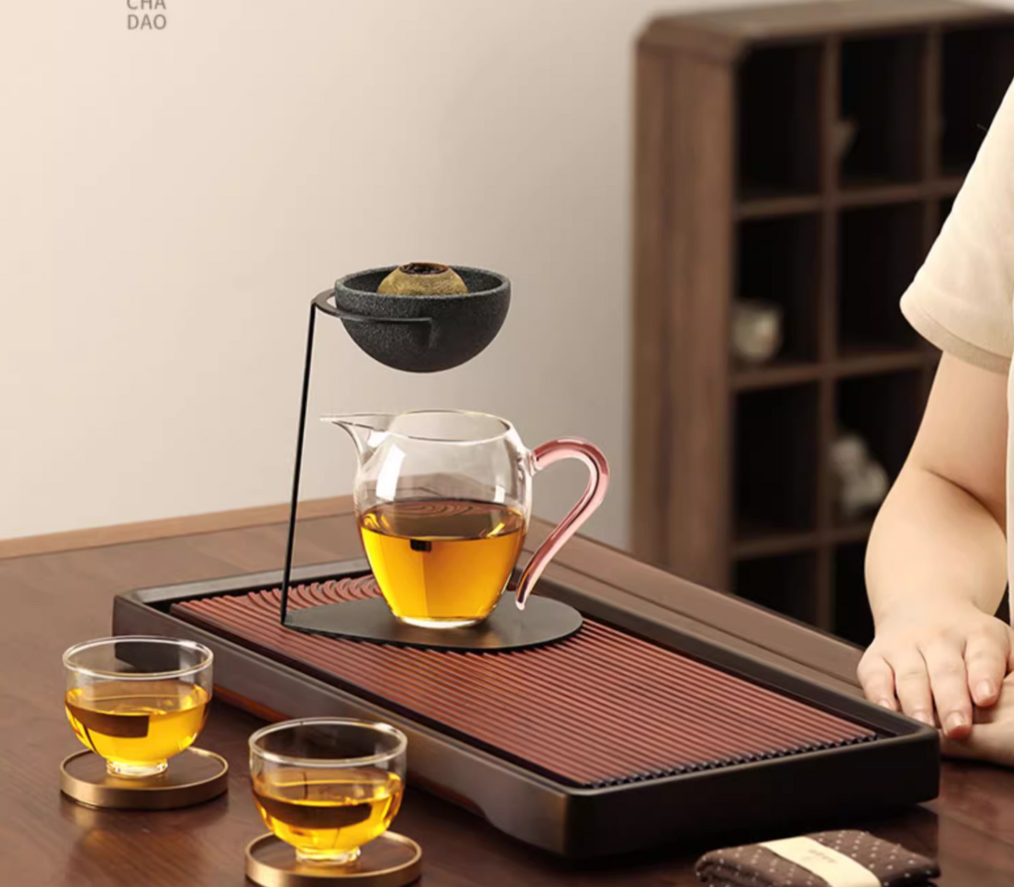 Japanese-style Glass Fair Cup Tea Filter Bracket Tea Artifact