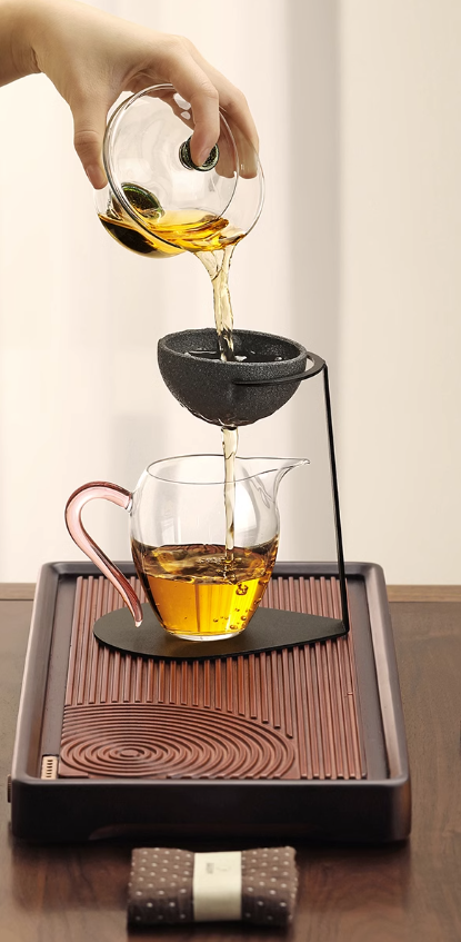 Japanese-style Glass Fair Cup Tea Filter Bracket Tea Artifact