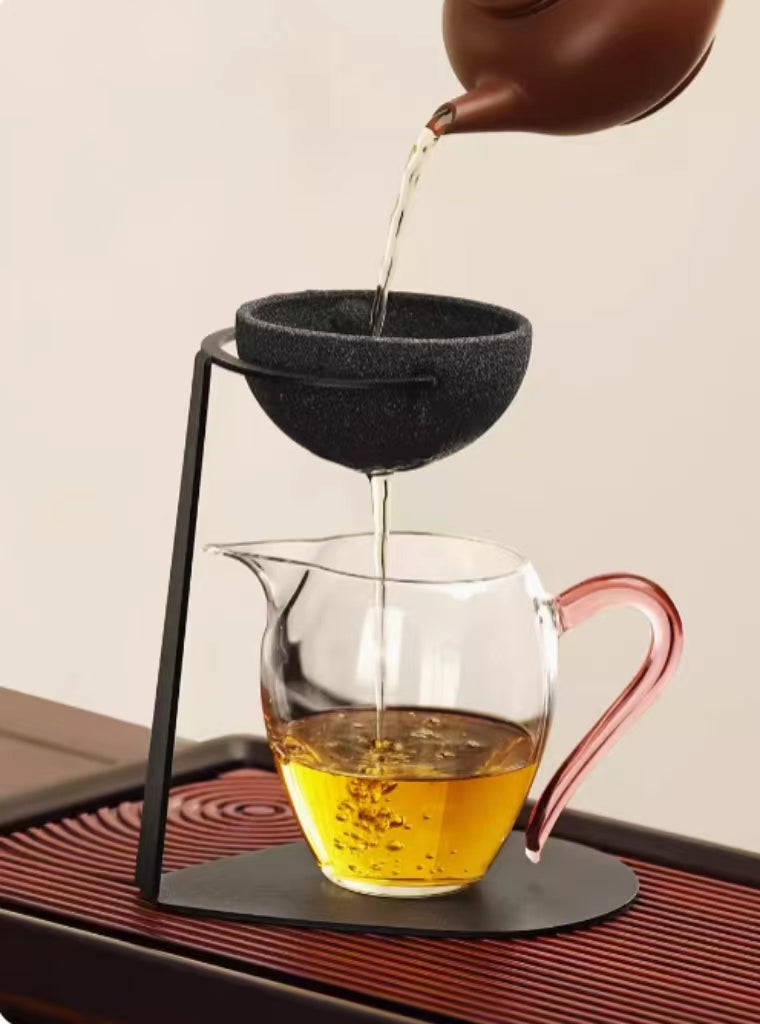 Japanese-style Glass Fair Cup Tea Filter Bracket Tea Artifact