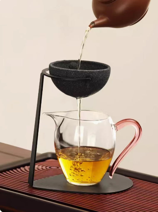 Japanese-style Glass Fair Cup Tea Filter Bracket Tea Artifact