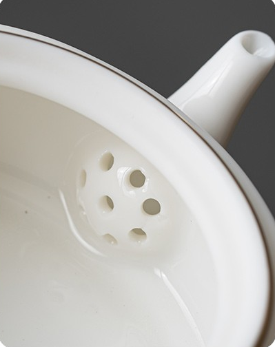 This is a ceramic teapot set
