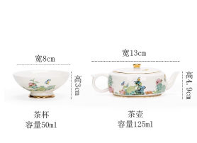 This is a ceramic teapot set