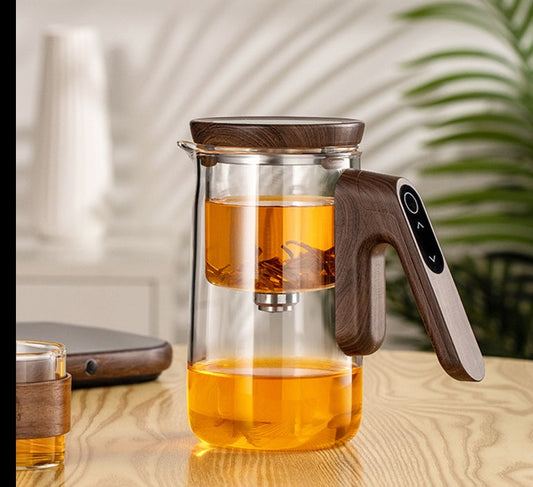 Handmade Original Glass Magnetic Teapot Timing Teapot Brewing Teapot High Borosilicate Glass Filter Glass Kettle