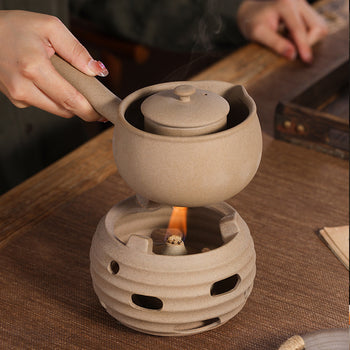 Handmade Crude Pottery Pot Pottery Fair Cup Tea Jar Roasted Pottery Teapot Gongfu Tea Aged Pu'erh Tea Pot