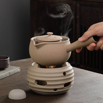 Handmade Crude Pottery Pot Pottery Fair Cup Tea Jar Roasted Pottery Teapot Gongfu Tea Aged Pu'erh Tea Pot