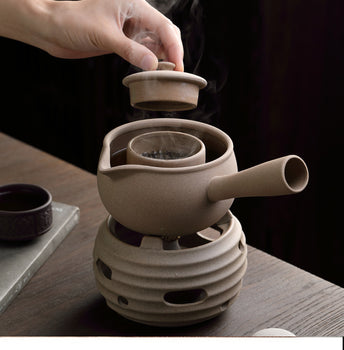 Handmade Crude Pottery Pot Pottery Fair Cup Tea Jar Roasted Pottery Teapot Gongfu Tea Aged Pu'erh Tea Pot