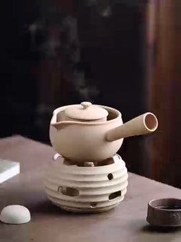 Handmade Crude Pottery Pot Pottery Fair Cup Tea Jar Roasted Pottery Teapot Gongfu Tea Aged Pu'erh Tea Pot