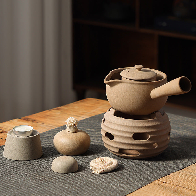 Handmade Crude Pottery Pot Pottery Fair Cup Tea Jar Roasted Pottery Teapot Gongfu Tea Aged Pu'erh Tea Pot