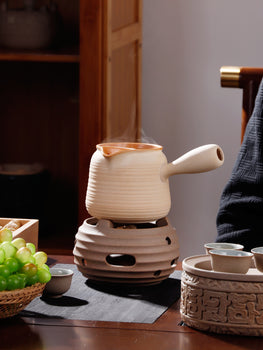 Handmade Crude Pottery Pot Pottery Fair Cup Tea Jar Roasted Pottery Teapot Gongfu Tea Aged Pu'erh Tea Pot