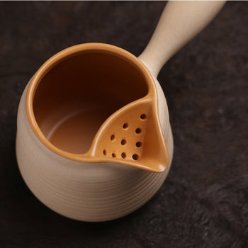 Handmade Crude Pottery Pot Pottery Fair Cup Tea Jar Roasted Pottery Teapot Gongfu Tea Aged Pu'erh Tea Pot