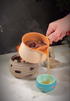 Handmade Crude Pottery Pot Pottery Fair Cup Tea Jar Roasted Pottery Teapot Gongfu Tea Aged Pu'erh Tea Pot