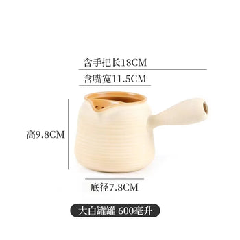 Handmade Crude Pottery Pot Pottery Fair Cup Tea Jar Roasted Pottery Teapot Gongfu Tea Aged Pu'erh Tea Pot