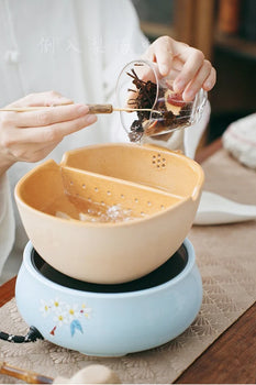 Handmade Chinese Crude Pottery Pot Tea Bowl Japanese Style Pot Tea Pot Tea Ceremony