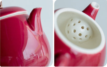 Chinese Fine Pottery Handpainted Chinese Red Pot Tea Maker Ceramic kung fu Tea Ceremony