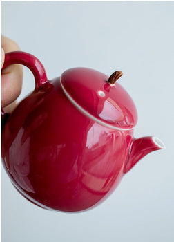 Chinese Fine Pottery Handpainted Chinese Red Pot Tea Maker Ceramic kung fu Tea Ceremony