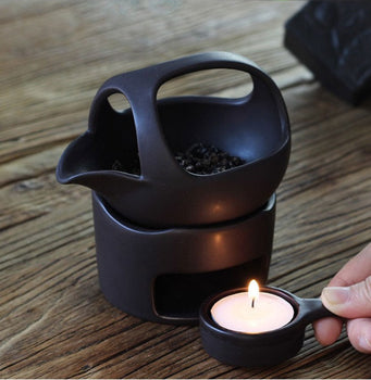 Chinese Handmade Candle Warm Tea Stove  Tea Stove Teapot Heating Base Tea warmer Roasted Tea Tray Incense Burner Fried Tea Tea Roaster