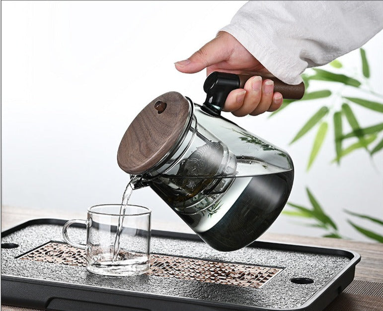 This is a glass teapot. this is an automatic teapot